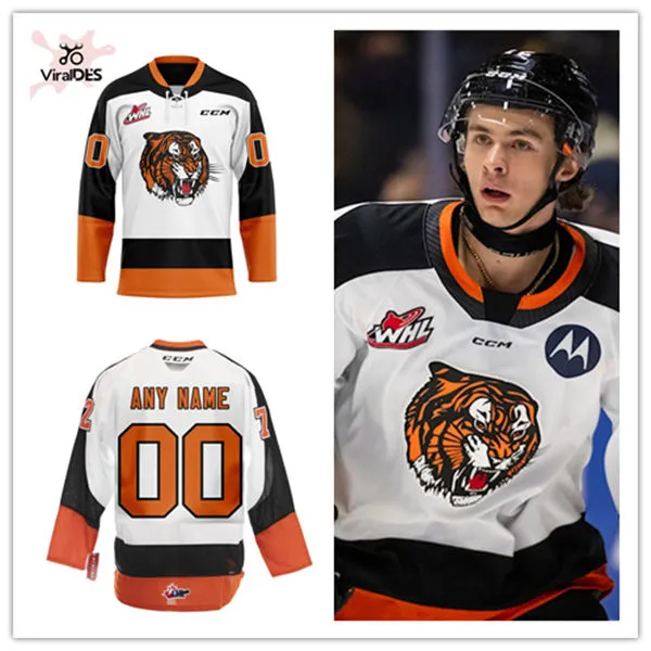 Medicine Hat Tigers Custom CCM White Away Jersey