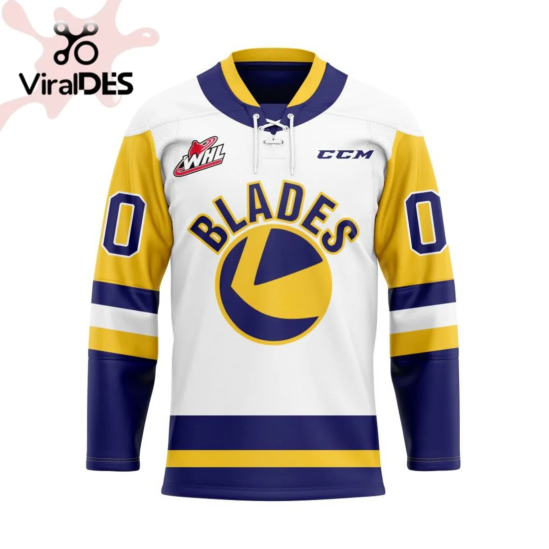 Saskatoon Blades Custom CCM Away White Jersey