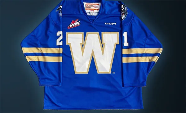 Winnipeg Ice Custom CCM Home Blue Jersey