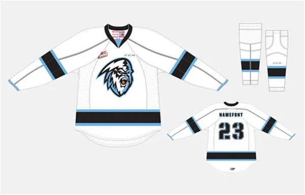 Winnipeg Ice Custom CCM Away White Jersey