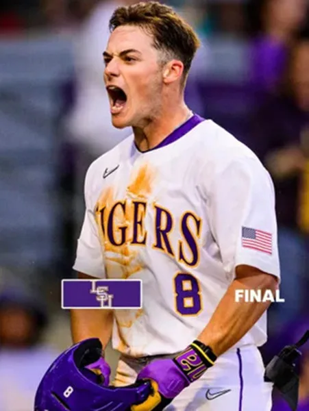 LSU Tigers #8 Gavin Guidry 2025 White College Baseball Game Jersey