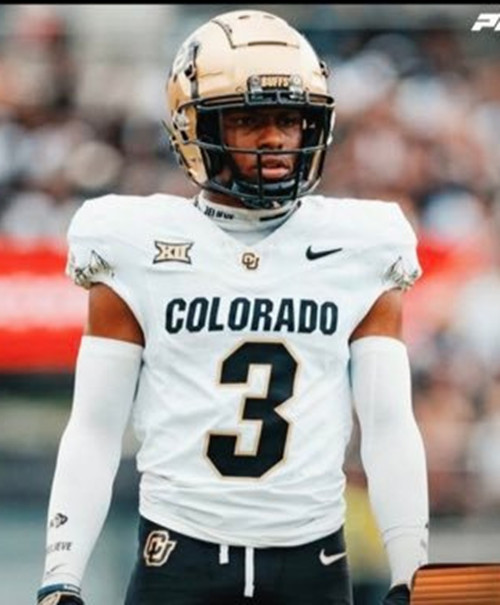 Colorado Buffaloes #3 Kaidon Salter White College Football Game Jersey