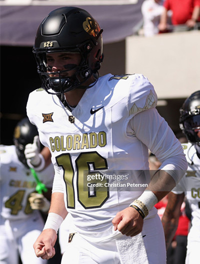 Colorado Buffaloes #16 Ryan Staub White Gold College Football Game Jersey
