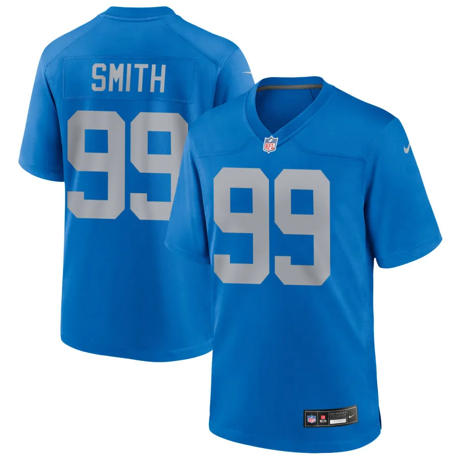 Mens Detroit Lions #99 Za'Darius Smith Nike Royal Alternate Retro F.U.S.E. Limited Jersey