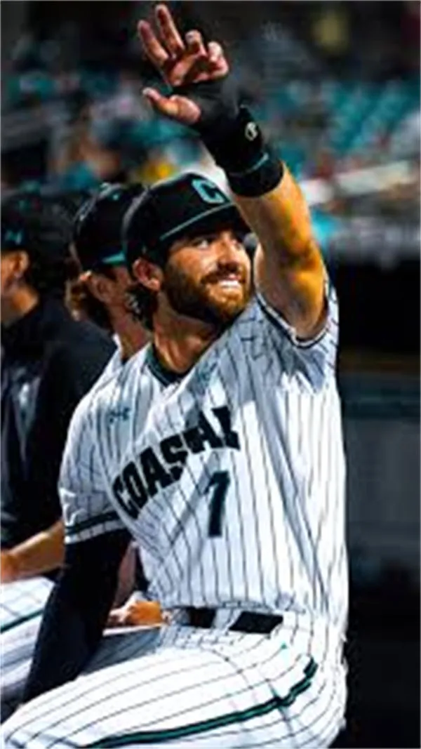 Coastal Carolina Chanticleers #7 Blake Barthol White Pinstripe Baseball Game Jersey