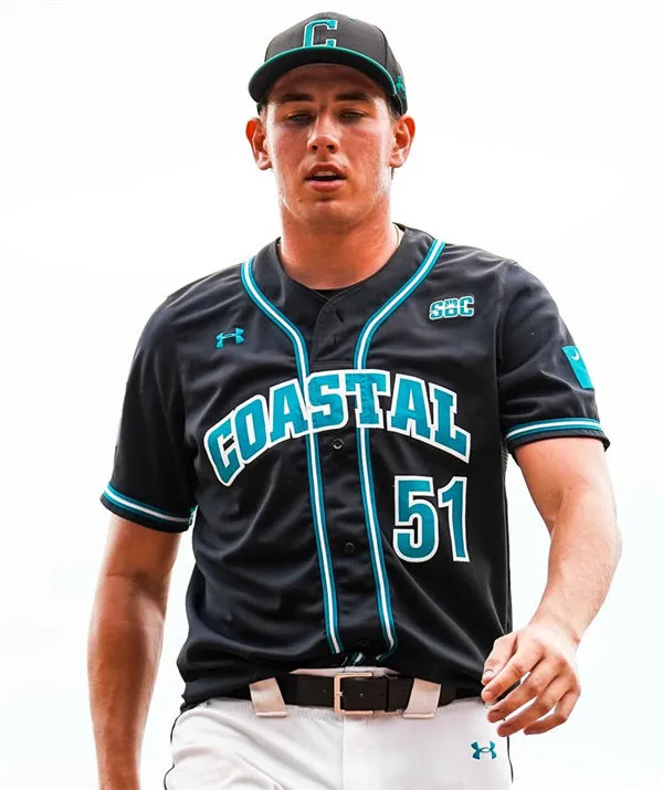 Coastal Carolina Chanticleers #51 Jacob Morrison Black Baseball Game Jersey