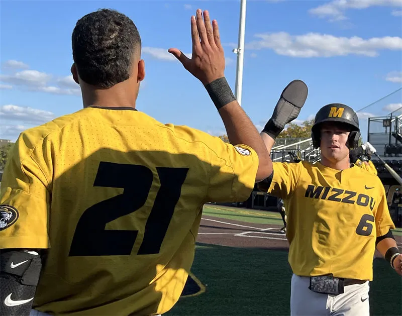 Missouri Tigers Custom Gold two-Button Pullover Baseball Game Jersey