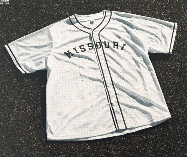 Missouri Tigers Custom White 1954 Champion Baseball Retro Jersey
