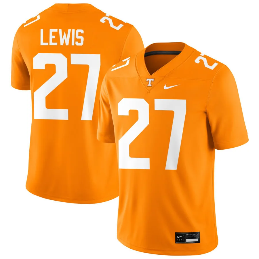 Tennessee Volunteers #27 Peyton Lewis Nike Orange College Football Jersey