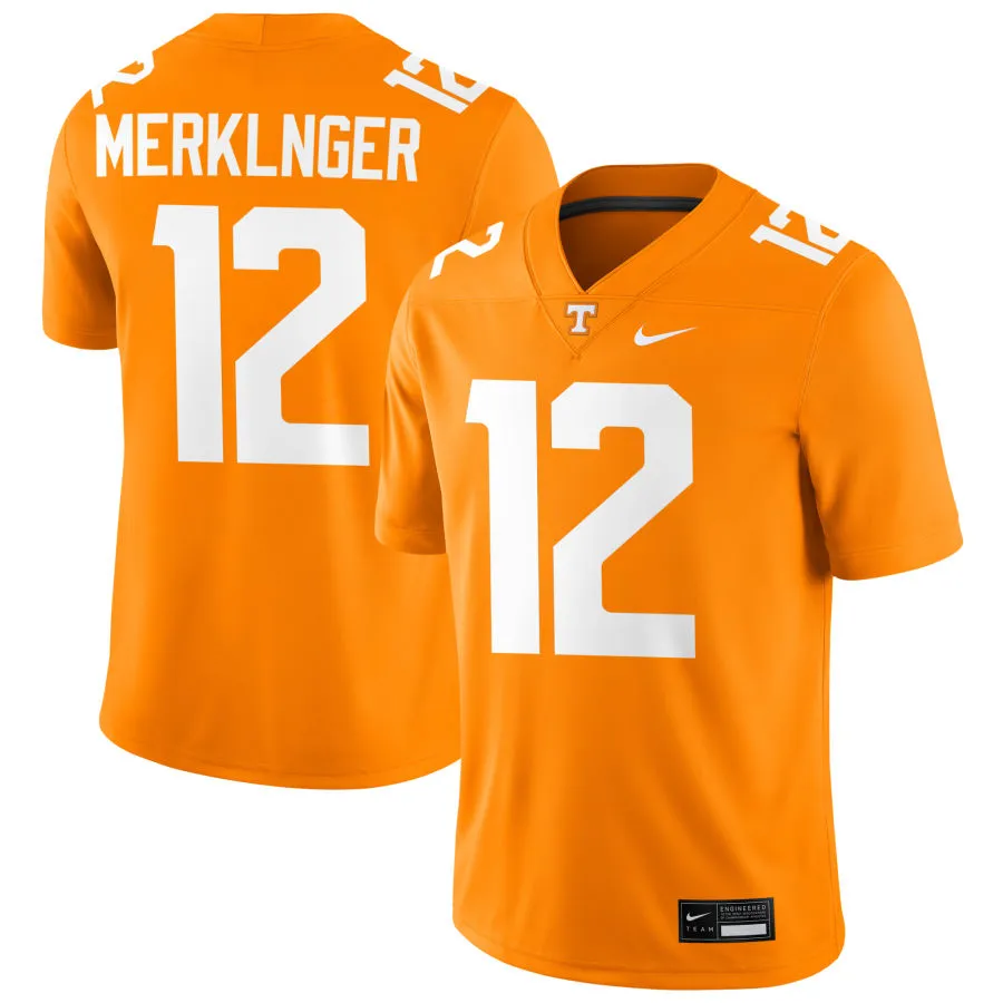 Tennessee Volunteers #12 Jake Merklinger Nike Orange College Football Jersey