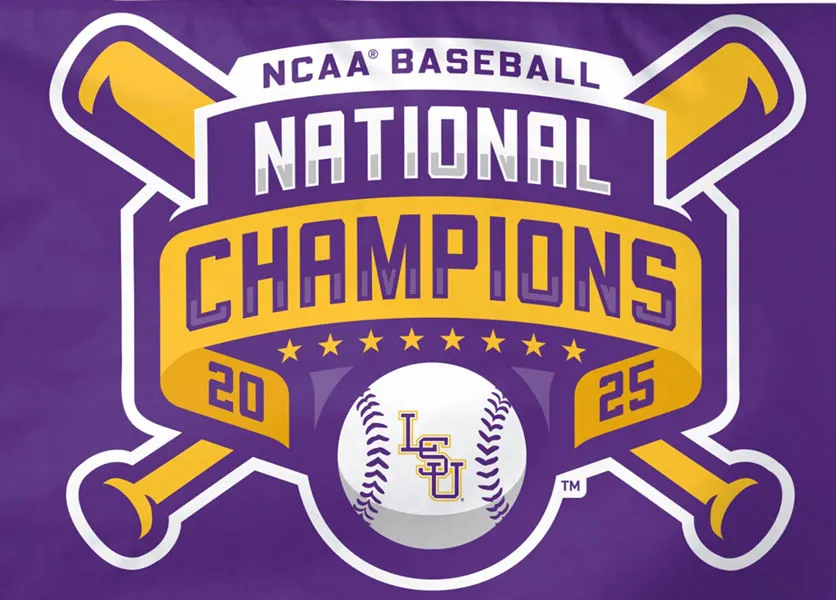 LSU Tigers 2025 NCAA Baseball Men's College World Series Champions Jersey Patch