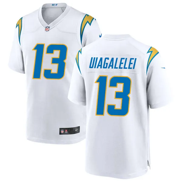 Men's Los Angeles Chargers #13 DJ Uiagalelei Nike White Vapor F.U.S.E. Limited Jersey