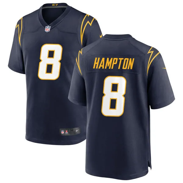 Men's Los Angeles Chargers #8 Omarion Hampton Nike Navy Alternate Vapor F.U.S.E. Limited Jersey