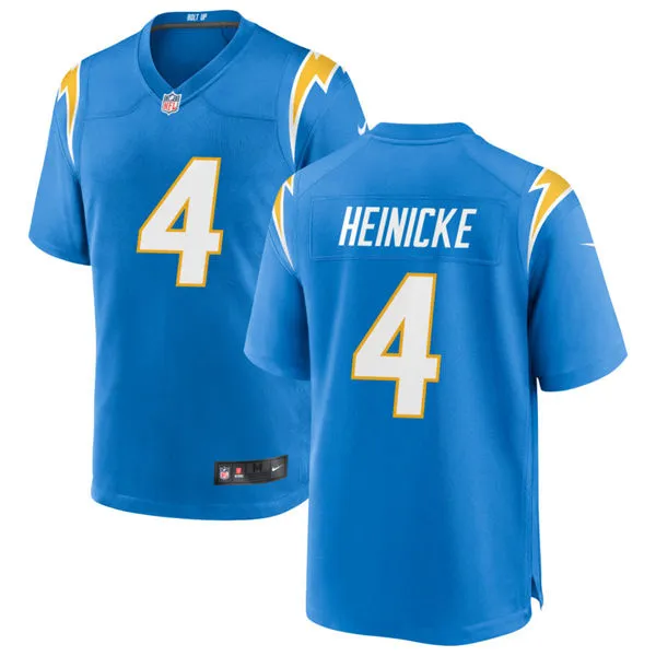 Men's Los Angeles Chargers #4 Taylor Heinicke Nike Powder Blue Vapor F.U.S.E. Limited Jersey