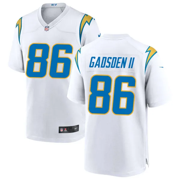 Men's Los Angeles Chargers #86 Oronde Gadsden II Nike White Vapor F.U.S.E. Limited Jersey