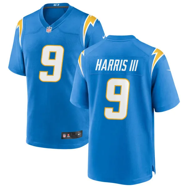 Men's Los Angeles Chargers #9 Tre Harris III Nike Powder Blue Vapor F.U.S.E. Limited Jersey