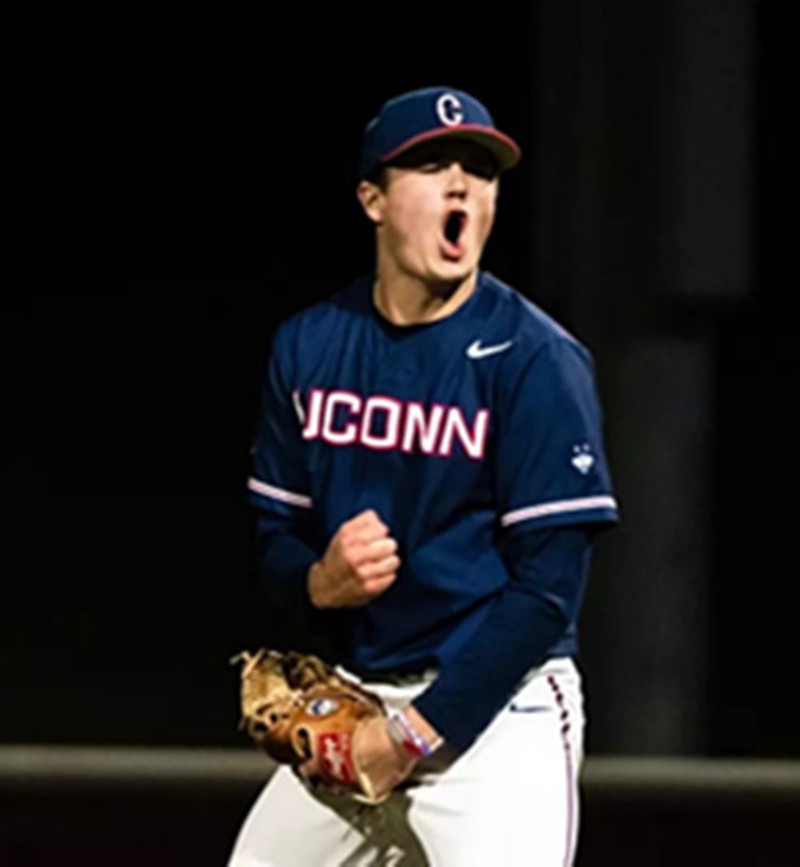 Uconn Huskies #25 Thomas Ellisen Navy College Baseball Game Jersey