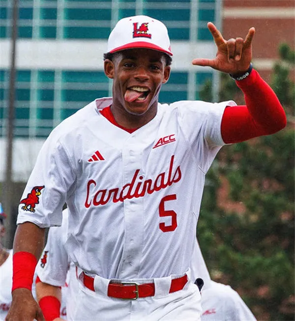 Louisville Cardinals #5 Kamau Neighbors White  2025 College Baseball World Series Jersey