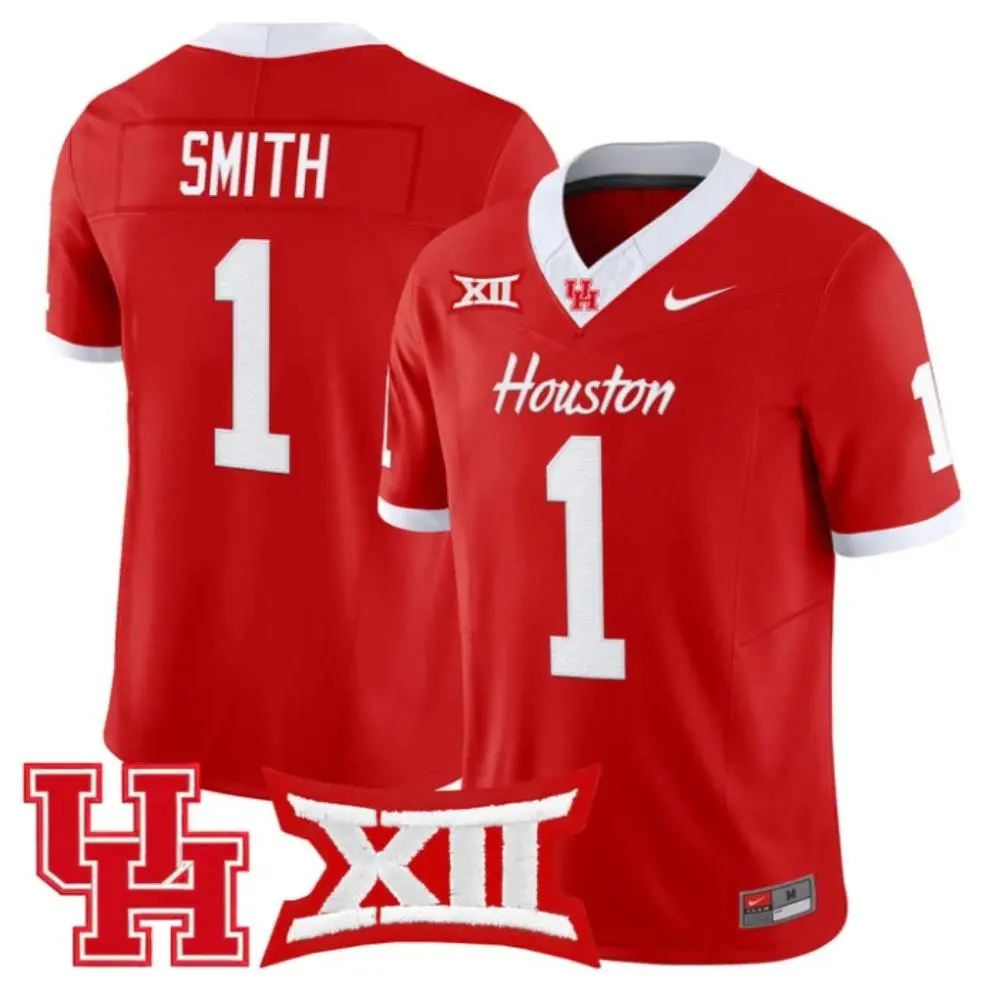 Houston Cougars #1 Donovan Smith 2025 Red Vapor F.U.S.E. Limited Jersey