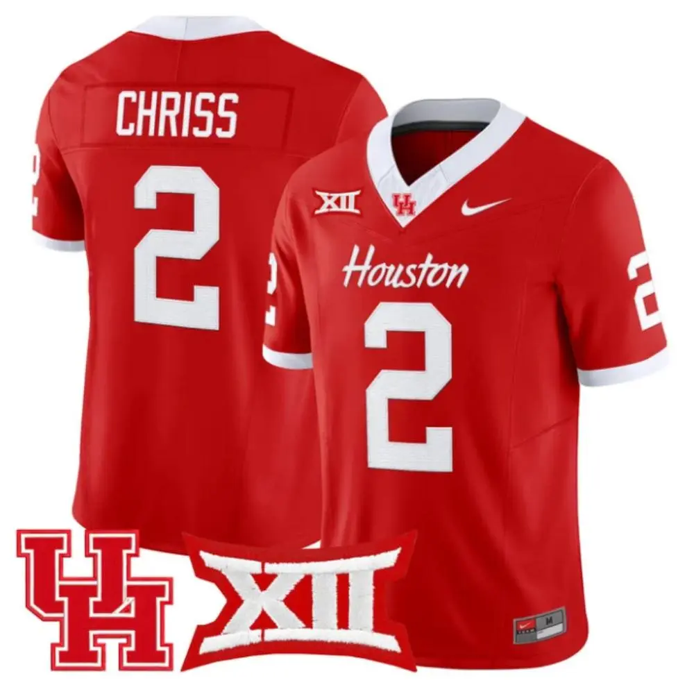 Houston Cougars #2 Zeon Chriss 2025 Red Vapor F.U.S.E. Limited Jersey
