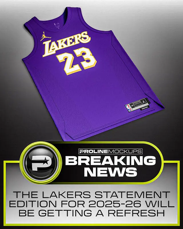 Mens Los Angeles Lakers #23 LeBron James 2025-26 Purple Statement Edition Jersey