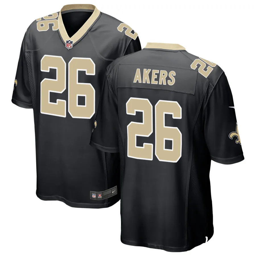 Mens New Orleans Saints #26 Cam Akers Nike Black Vapor F.U.S.E Limited Jersey