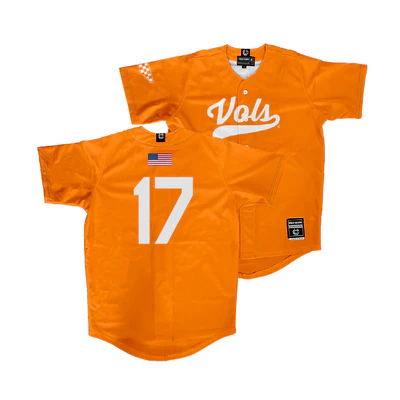 Tennessee Volunteers #17 Thomas Crabtree Nike Orange Vols College Baseball Game Jersey