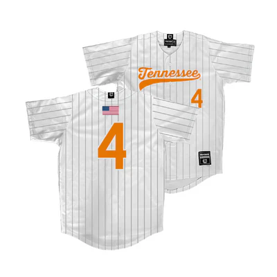 Tennessee Volunteers #4 Manny Marin Nike 2025 White Pinstripe Baseball Game Jersey