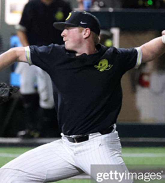 Oregon Ducks #24 Ian Umlandt Black College Baseball Game Jersey