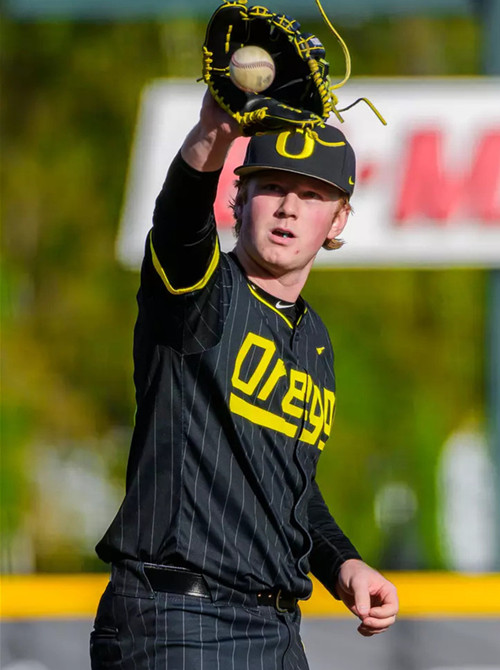Oregon Ducks #26 Mason Neville 2025 Black Oregon College Baseball Game Jersey