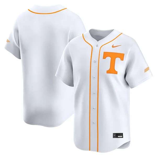 Tennessee Volunteers Blank Nike 2025 White  T logo Baseball Game Jersey