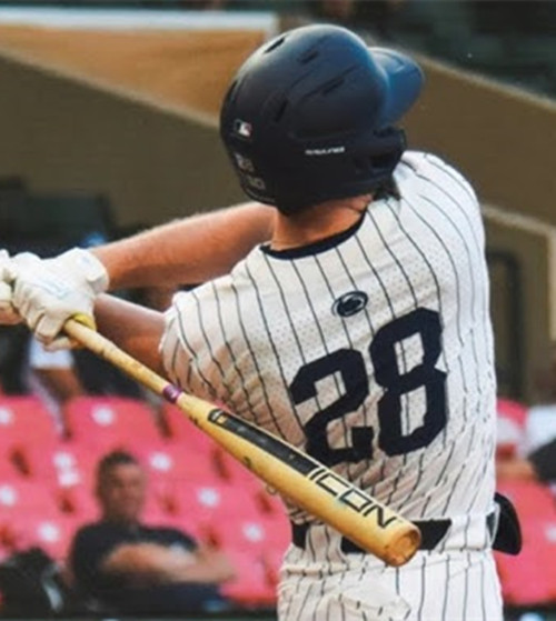 Penn State Nittany Lions #28 Paxton Kling White Pinstripe College Baseball Game Jersey