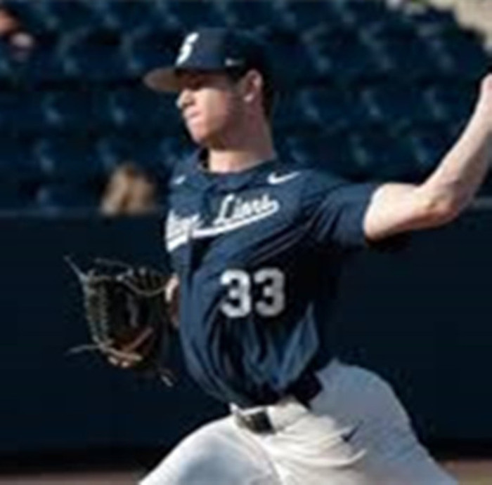 Penn State Nittany Lions #33 Ryan DeSanto Navy College Baseball Game Jersey
