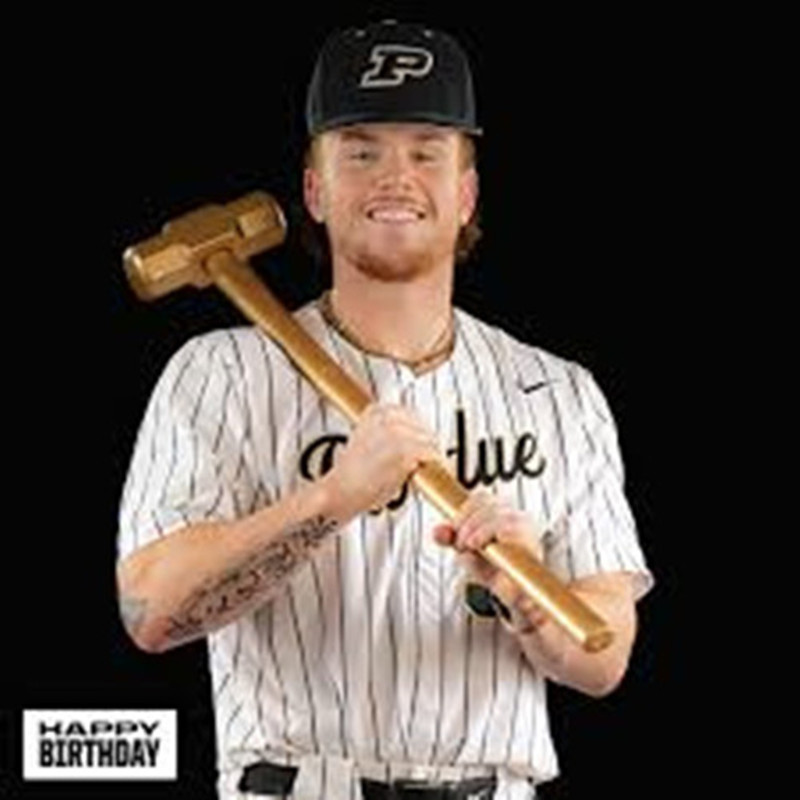 Purdue Boilermakers #20 Aaron Manias White Pinstripe College Baseball Game Jersey
