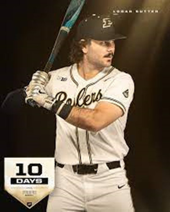 Purdue Boilermakers #10 Logan Sutter White Limited College Baseball Game Jersey