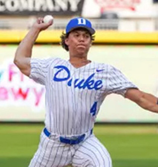 Duke Blue Devils #4 Gabriel Nard White Pinstripe College Baseball Game Jersey