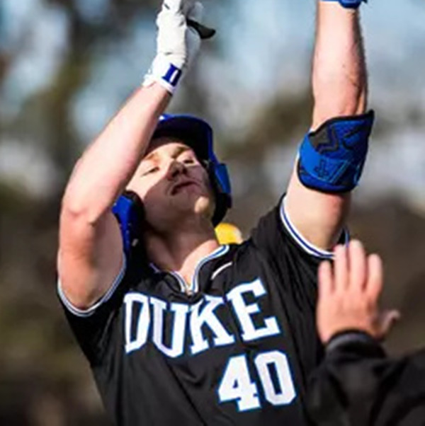 Duke Blue Devils #40 Tyler Albright Black Pullover With Strip College Baseball Game Jersey