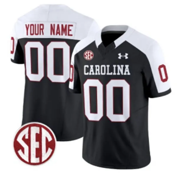 South Carolina Gamecocks Custom Black White Gratitude Throwback Football Limited Jersey