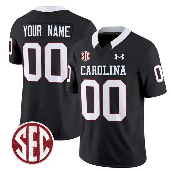 South Carolina Gamecocks Custom Black Throwback Football Game Jersey