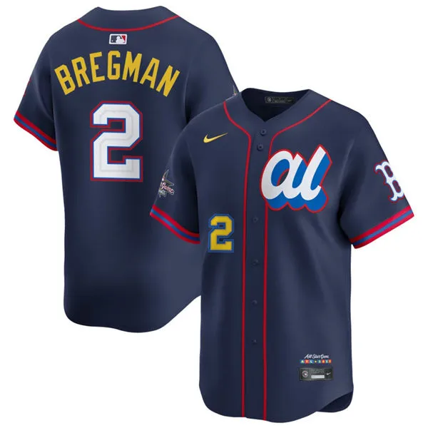 Boston Red Sox #2 Alex Bregman 2025 All-Star American League Limited Player Jersey Navy