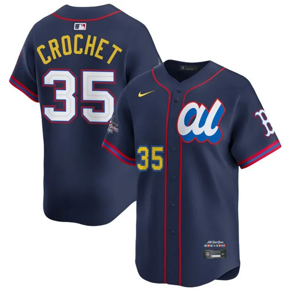Boston Red Sox #35 Garrett Crochet 2025 All-Star American League Limited Player Jersey Navy