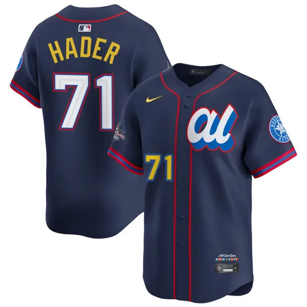 Houston Astros #71 Josh Hader 2025 All-Star American League Limited Player Jersey Navy 