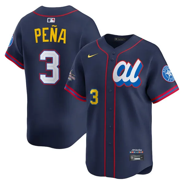 Houston Astros #3 Jeremy Pena American League Nike 2025 All-Star Edition Limited Player Jersey Navy