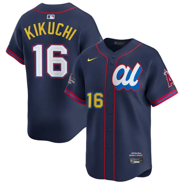 Los Angeles Angels #16 Yusei Kikuchi 2025 All-Star American League Limited Player Jersey Navy