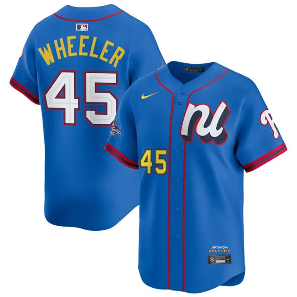 Philadelphia Phillies #45 Zack Wheeler 2025 All-Star National League Limited Player Jersey Blue