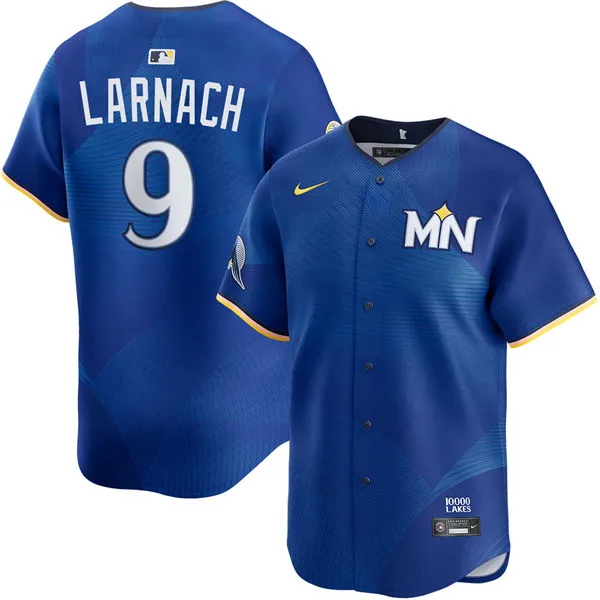 Mens Minnesota Twins #9 Trevor Larnach Nike Royal City Connect Limited Jersey