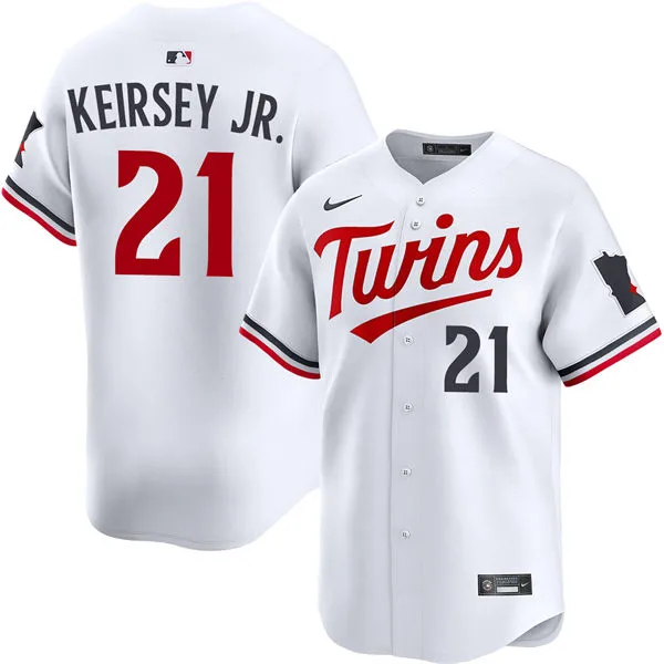 Mens Minnesota Twins #21 DaShawn Keirsey Jr. Nike Home White Limited Player Jersey