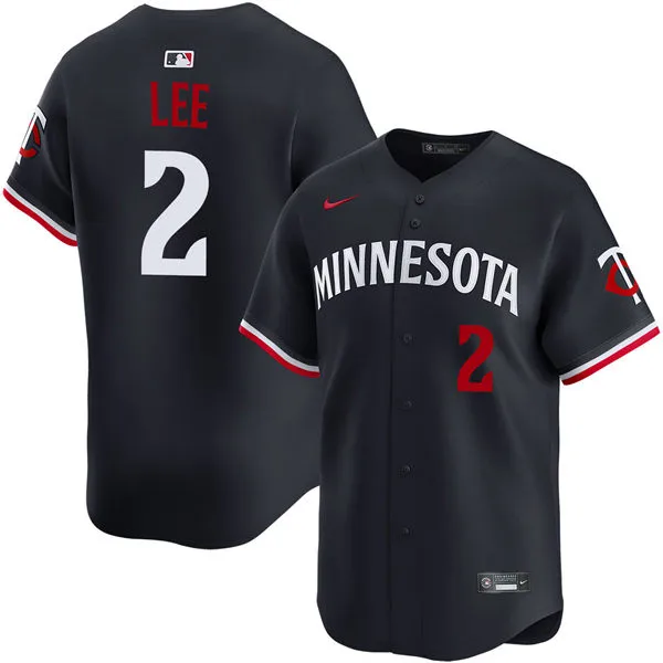 Mens Minnesota Twins #2 Brooks Lee Nike Navy Alternate Vapor Limited Player Jersey