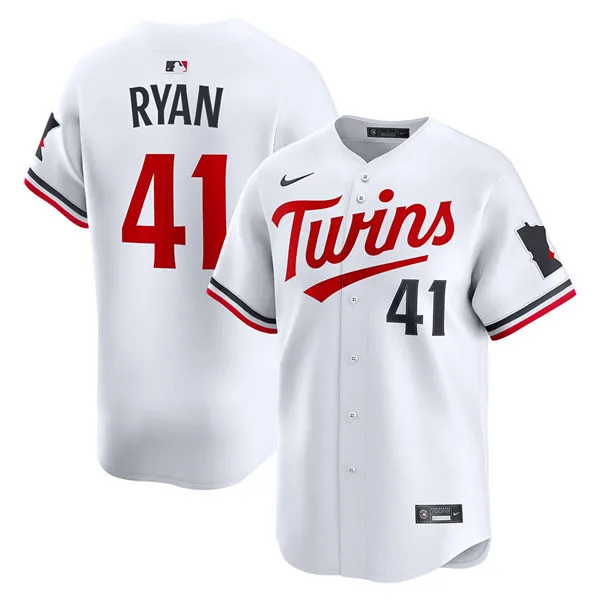 Mens Minnesota Twins #41 Joe Ryan Nike Home White Limited Player Jersey
