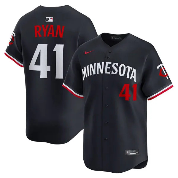 Mens Minnesota Twins #41 Joe Ryan Nike Navy Alternate Vapor Limited Player Jersey